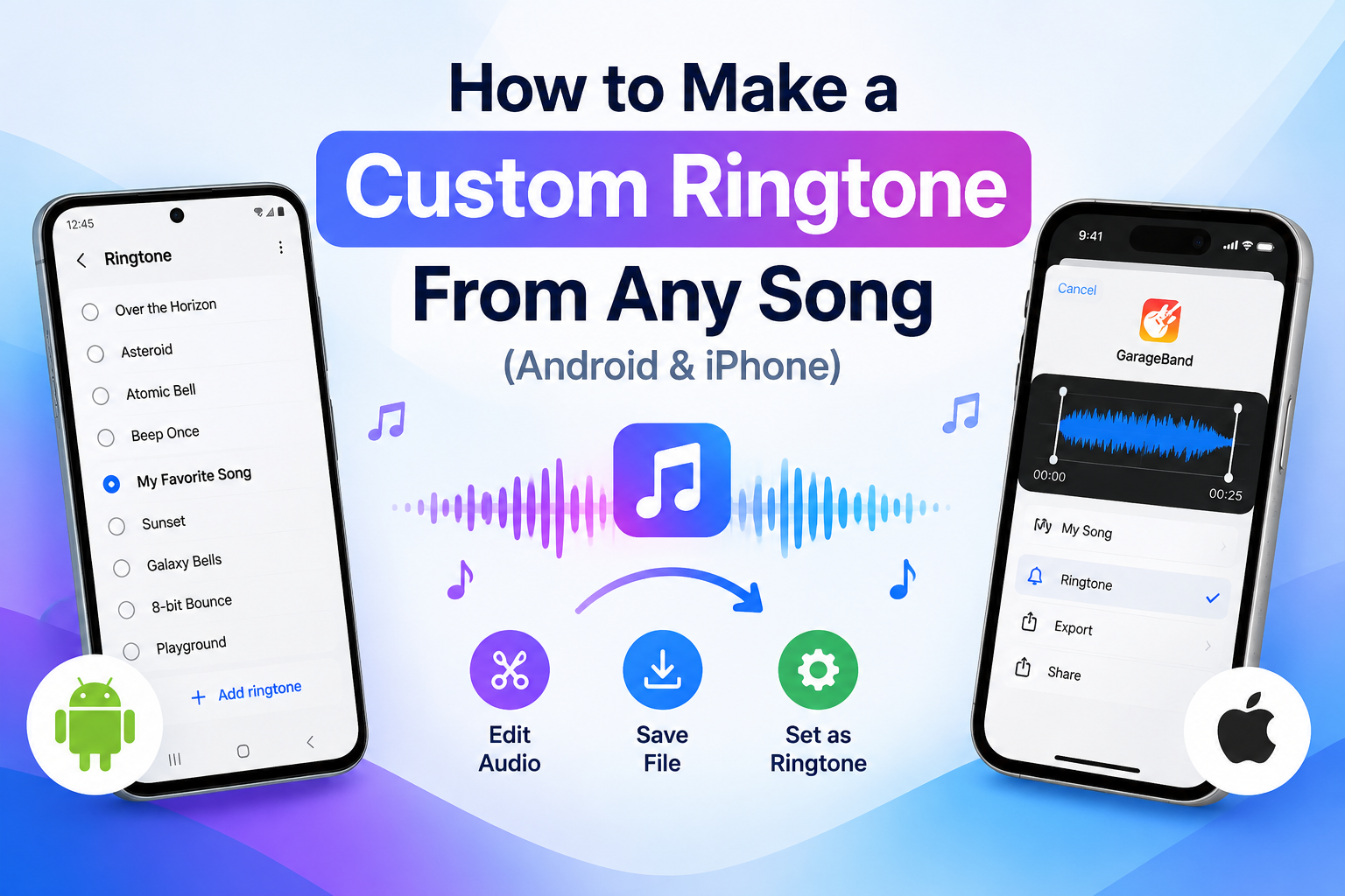 Make a custom ringtone from any song on Android and iPhone
